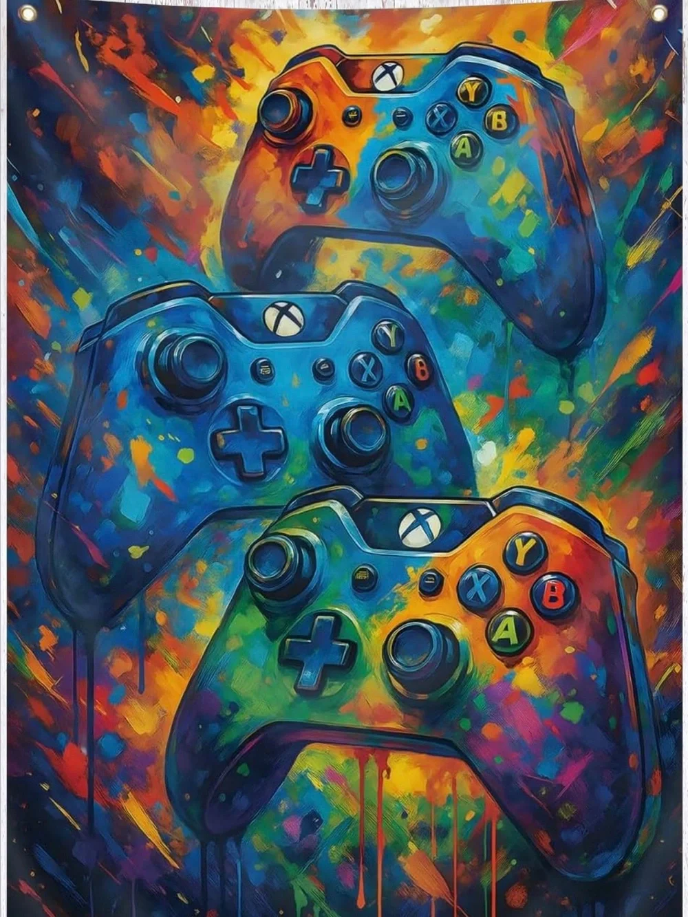 2 NEW Ejovpie Basketball & Gaming Graffiti Wall Flags